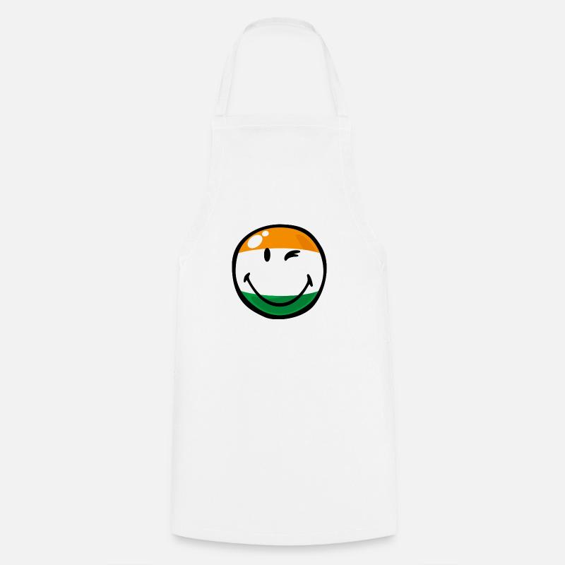 Smiley India - Cooking Apron - white