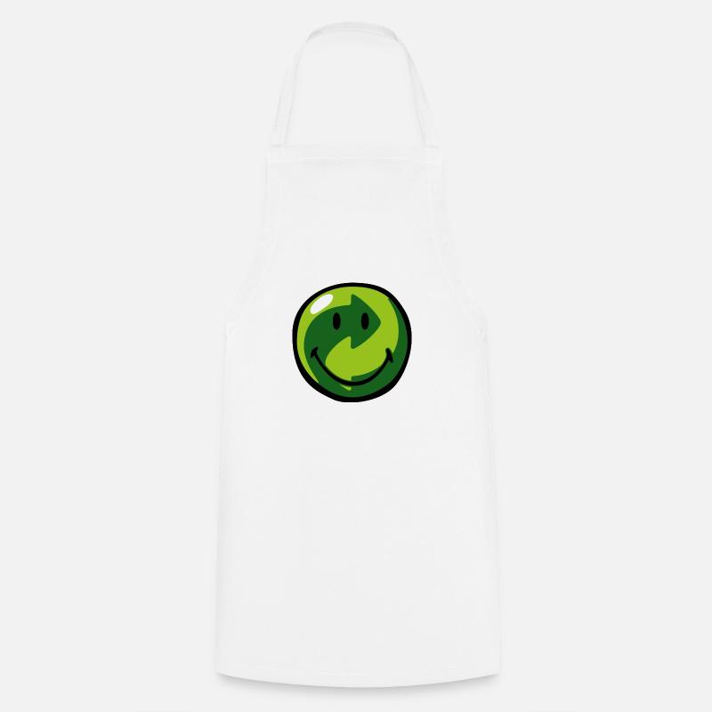 Smiley Recyclable - Kochschürze - Weiß