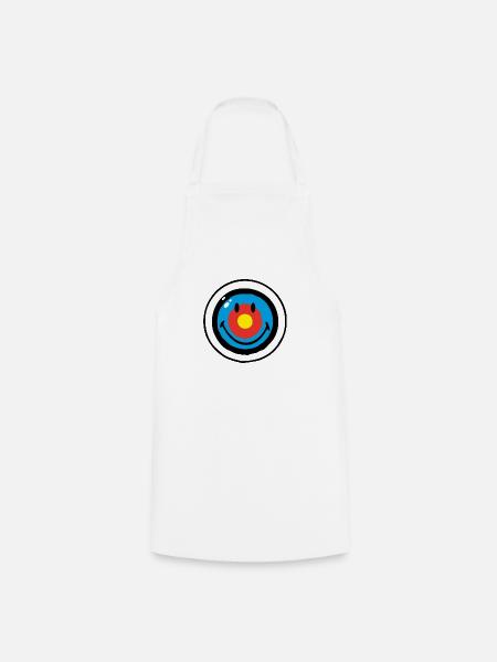 Smiley Target - Kochschürze - Weiß