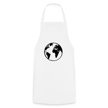 planet_erde_01 - Cooking Apron - white - Front - AI Model Male 185 dark (185cm)