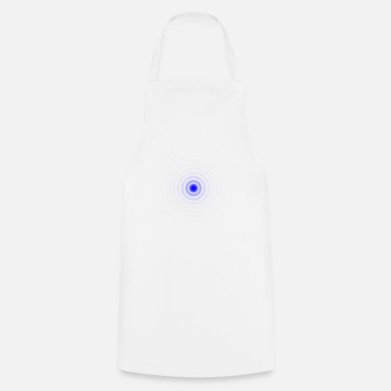 Airy Disc Blue - Tablier de cuisine - blanc