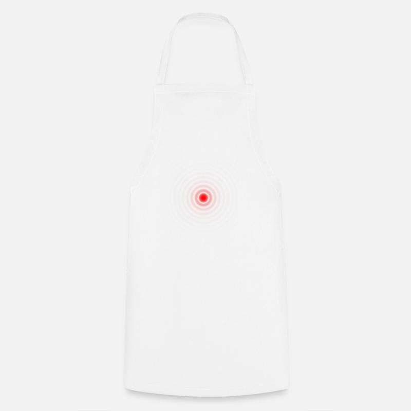 Airy Disc Red - Tablier de cuisine - blanc