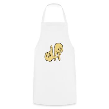 los_angeles_handzeichen_2 - Cooking Apron - white - Front - AI Model Male 185 dark (185cm)