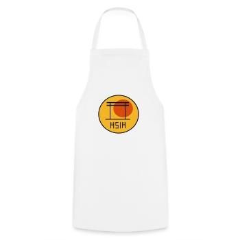 ASIA - Cooking Apron - white - Front - AI Model Male 185 dark (185cm)