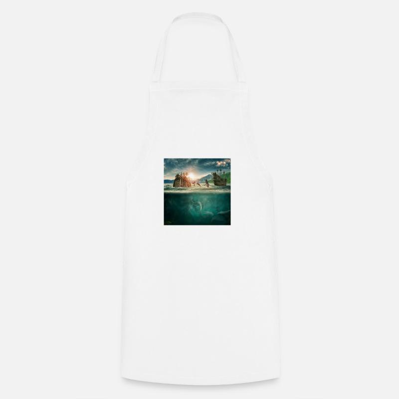 Monde sous-marin d'imagination - Tablier de cuisine - blanc