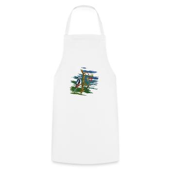 Oiseau - Tablier de cuisine - blanc - Devant - AI Model Male 185 dark (185cm)