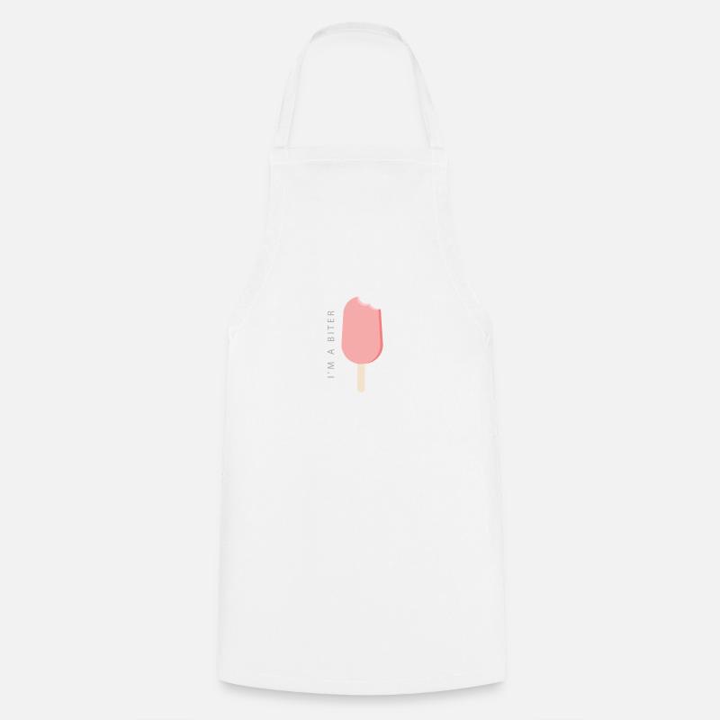 I'm a Biter Popsicles red - Cooking Apron - white