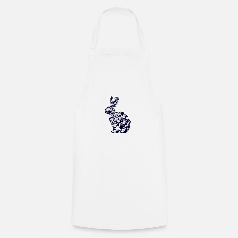 Flowery rabbit - Cooking Apron - white