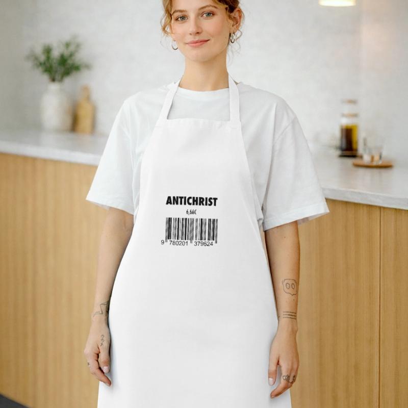 devil antichrist 666 barcode roast satan hell Cooking Apron