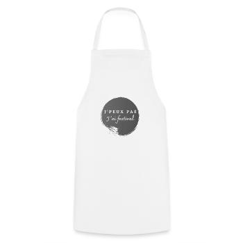 J peux pas j'ai festival - Tablier de cuisine - blanc - Devant - AI Model Male 185 dark (185cm)