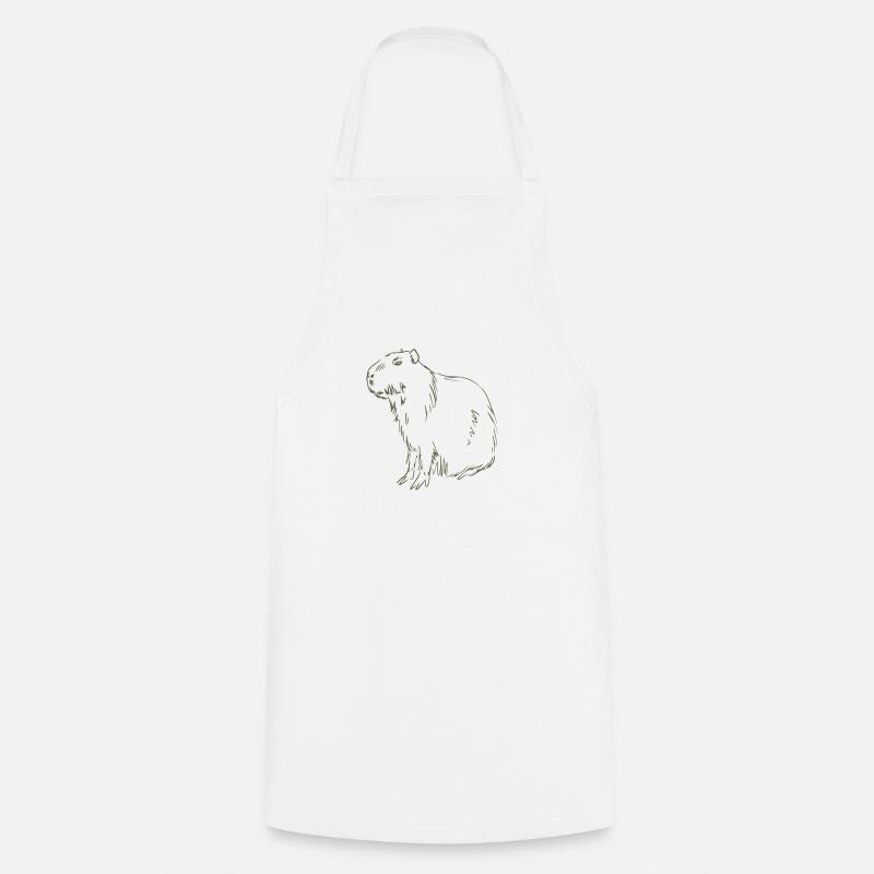 Capybara - Kochschürze - Weiß