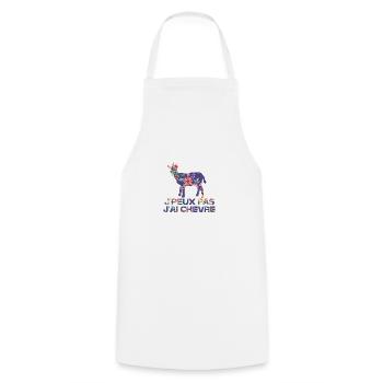 j'peux pas j'ai chèvre - Tablier de cuisine - blanc - Devant - AI Model Male 185 dark (185cm)