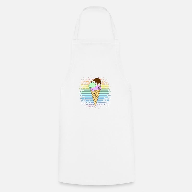 Glace - Tablier de cuisine - blanc