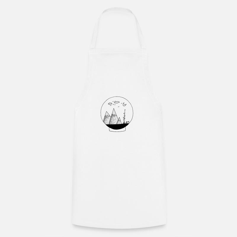 Snow globe mountains - Cooking Apron - white