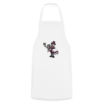 Married Skeletons - Cooking Apron - white - Front - AI Model Male 185 dark (185cm)