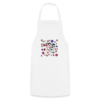 Cow - Cooking Apron - white - Front - AI Model Male 185 dark (185cm)