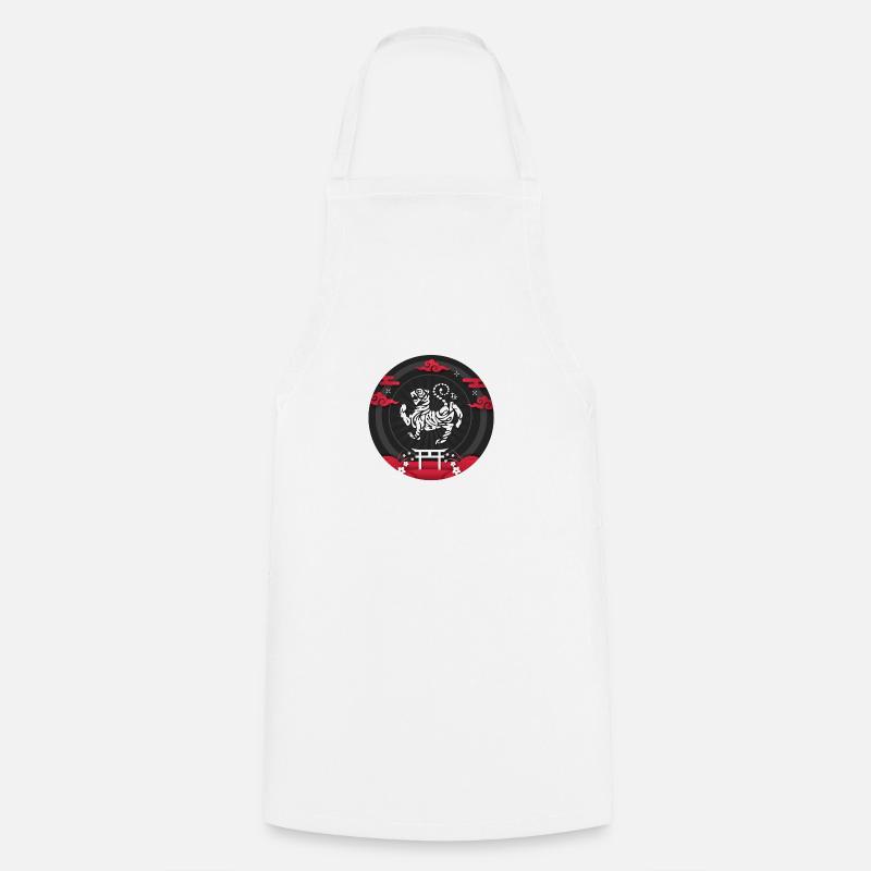 KARATÉ KANJI TIGRE - Tablier de cuisine - blanc