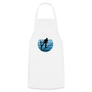 Ski jumping Ski jumper Winter sports Ski flying Fra - Cooking Apron - white - Front - AI Model Male 185 dark (185cm)
