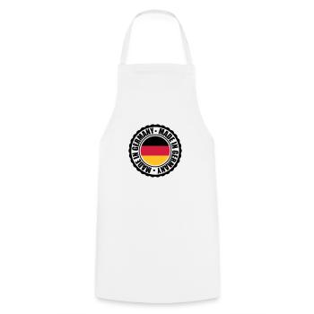 Made in Germany - Kochschürze - Weiß - Vorne - AI Model Male 185 dark (185cm)