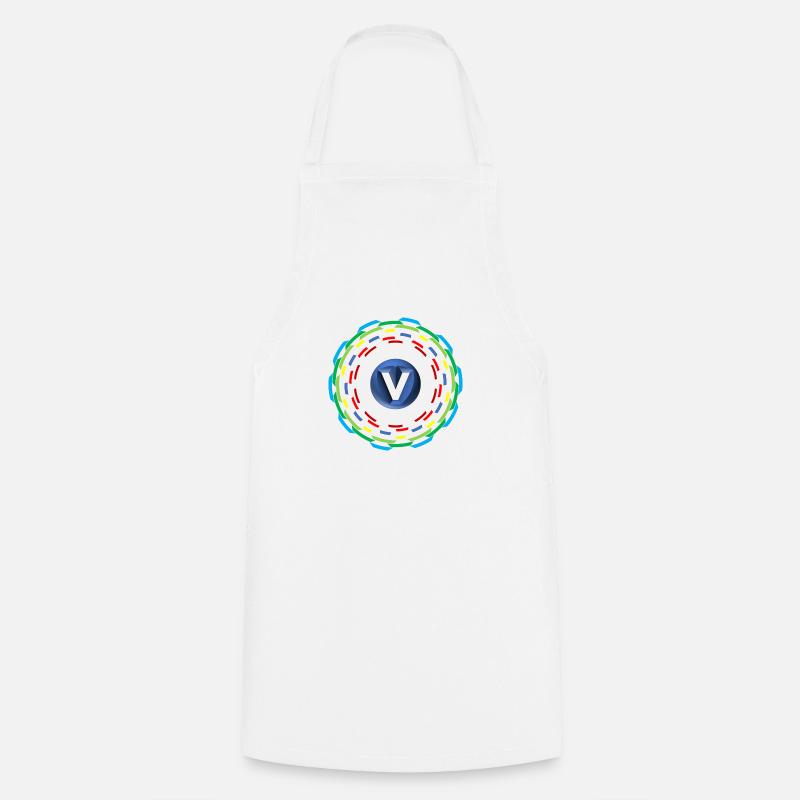 Cercles V - Tablier de cuisine - blanc