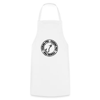 Stempel Fishing Pro - Kochschürze - Weiß - Vorne - AI Model Male 185 dark (185cm)