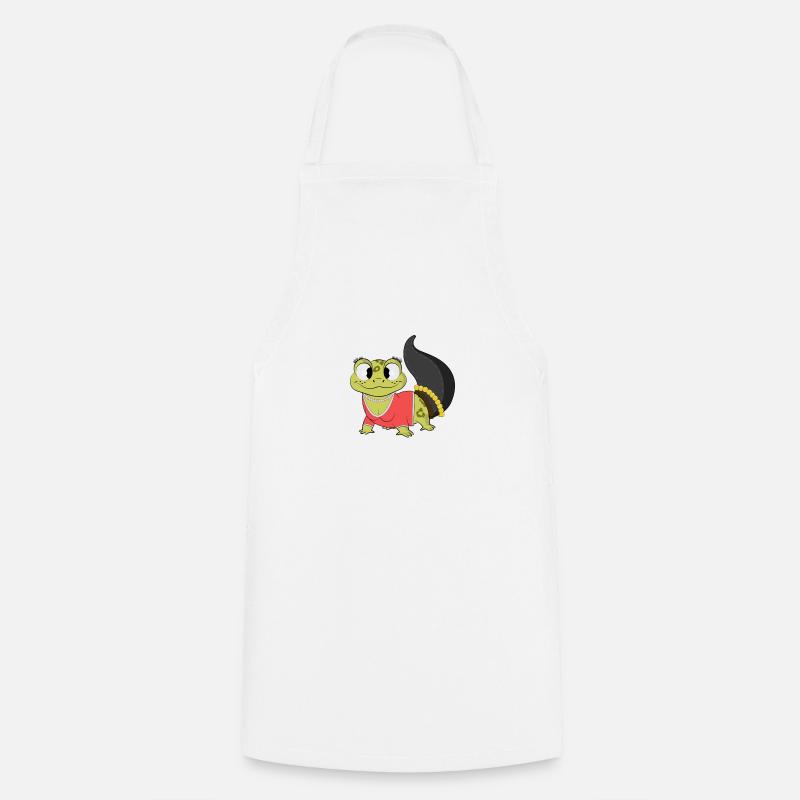 Dame Gecko - Tablier de cuisine - blanc