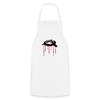 blood drop anarchy symbol - Cooking Apron - white - Front - AI Model Male 185 dark (185cm)