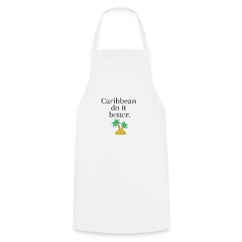 Caribbean do it better - Tablier de cuisine - blanc - Devant - AI Model Male 185 dark (185cm)