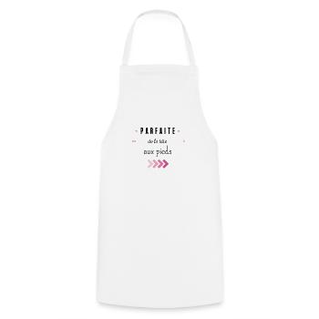 parfaite de la tête aux pieds - Tablier de cuisine - blanc - Devant - AI Model Male 185 dark (185cm)