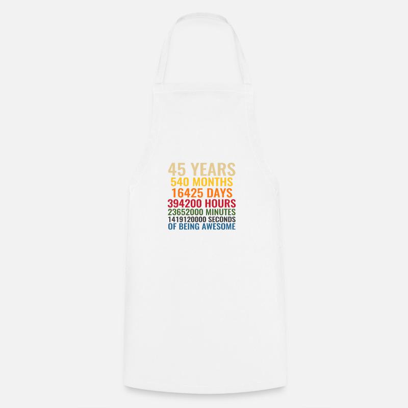45 Years - Cooking Apron - white