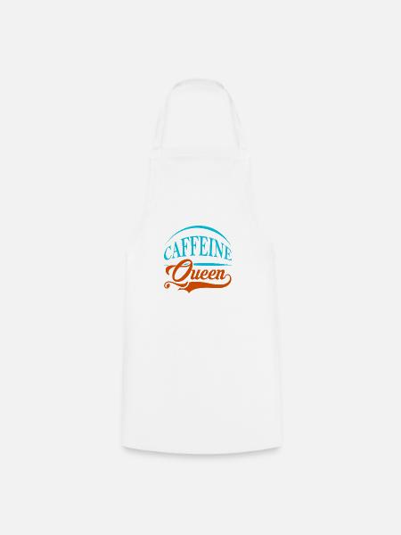 Caffeine Queen - Kochschürze - Weiß