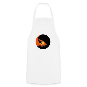 Sun Evening Climbing Silhouette - Cooking Apron - white - Front - AI Model Male 185 dark (185cm)