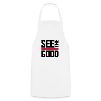 voir la bonne citation - Tablier de cuisine - blanc - Devant - AI Model Male 185 dark (185cm)