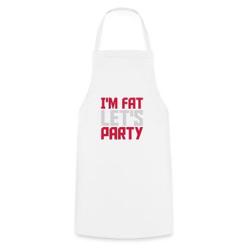 im fat lets party - Kochschürze - Weiß - Vorne - AI Model Male 185 dark (185cm)