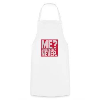 me sarcastic never quote - Cooking Apron - white - Front - AI Model Male 185 dark (185cm)