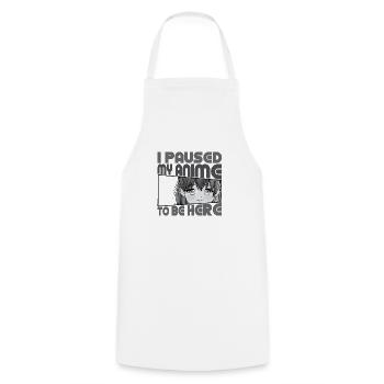 I Paused My Anime To Be Here Funny Anime Design - Cooking Apron - white - Front - AI Model Male 185 dark (185cm)