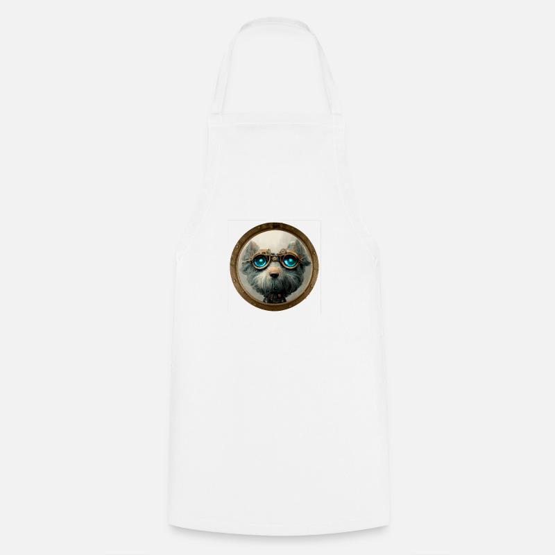 chien steampunk - Tablier de cuisine - blanc