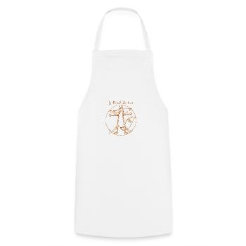 Le Renard de Vinci Brown - Tablier de cuisine - blanc - Devant - AI Model Male 185 dark (185cm)