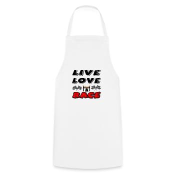 Car - Cooking Apron - white - Front - AI Model Male 185 dark (185cm)