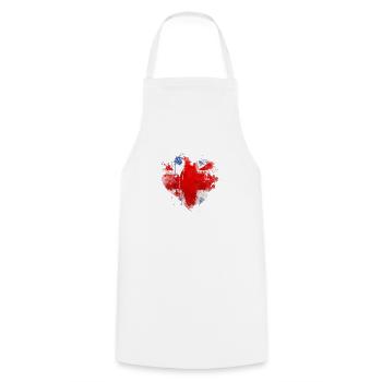 Angleterre Royaume-Uni Londres Anglais britannique Royaume-Uni - Tablier de cuisine - blanc - Devant - AI Model Male 185 dark (185cm)