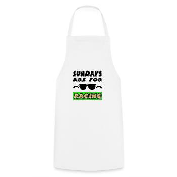 Car - Cooking Apron - white - Front - AI Model Male 185 dark (185cm)
