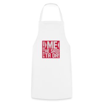 Après que Dieu m’ait fait - Tablier de cuisine - blanc - Devant - AI Model Male 185 dark (185cm)