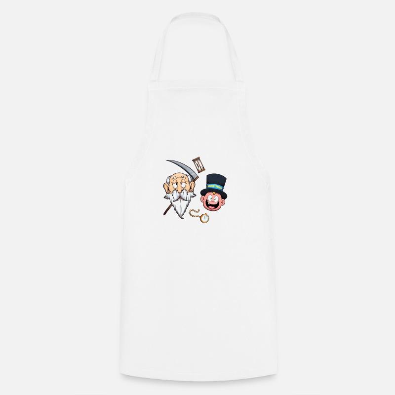 New Year Character Faces And Elements - Cooking Apron - white