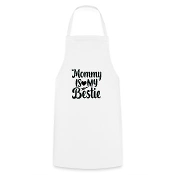 Mommy is my Bestie - Kochschürze - Weiß - Vorne - AI Model Male 185 dark (185cm)