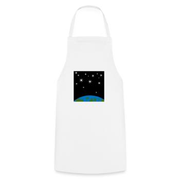 Earth and Stars - Cooking Apron - white - Front - AI Model Male 185 dark (185cm)
