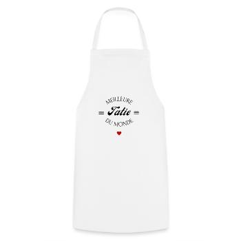 meilleure tatie du monde - Tablier de cuisine - blanc - Devant - AI Model Male 185 dark (185cm)