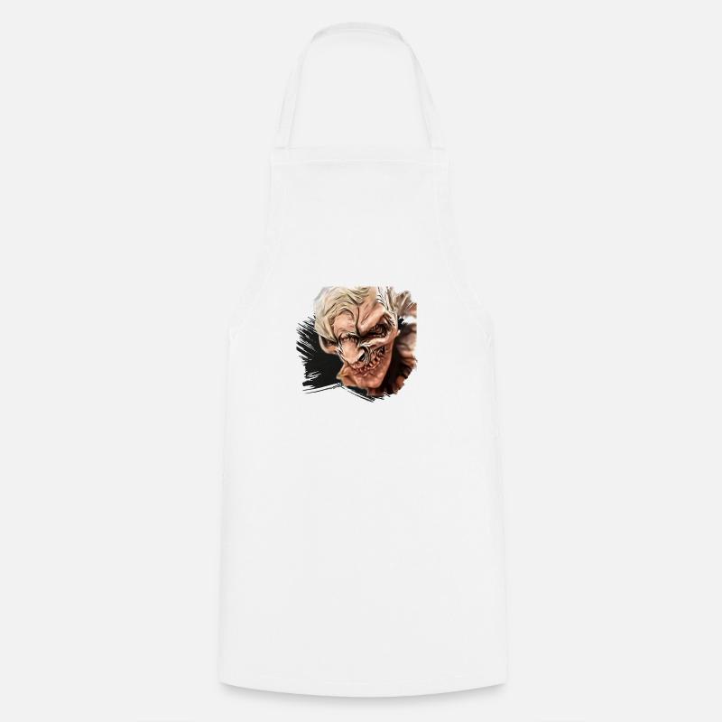 Krampus Percht Devil 2313 - Tablier de cuisine - blanc