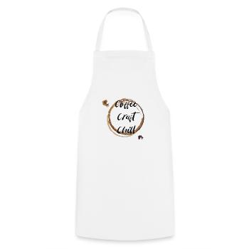 Coffee - Cooking Apron - white - Front - AI Model Male 185 dark (185cm)