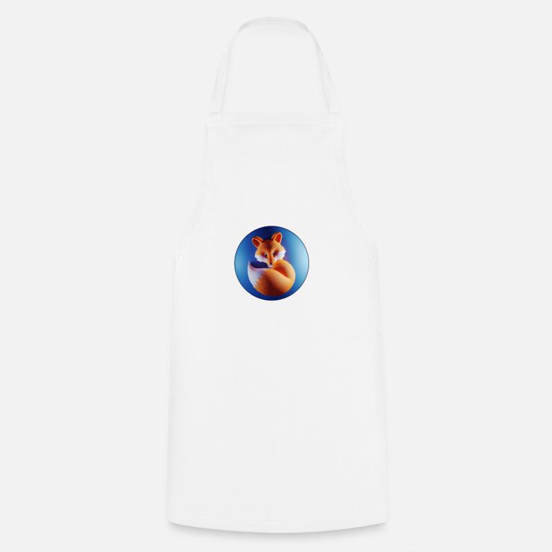 Little fox in a bubble - Cooking Apron - white
