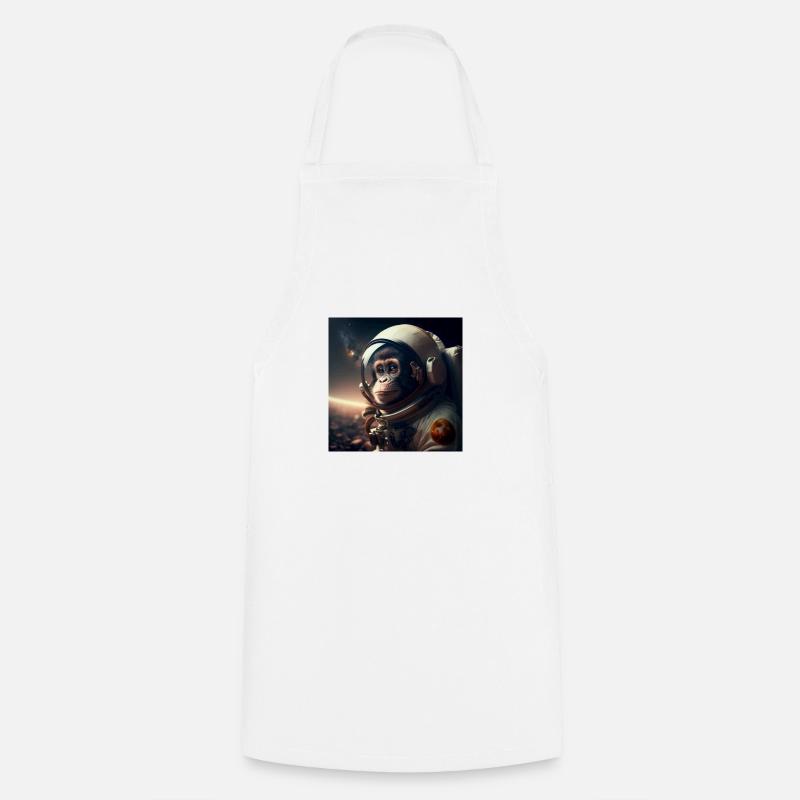 Monkey Astronaut #01 - Kochschürze - Weiß